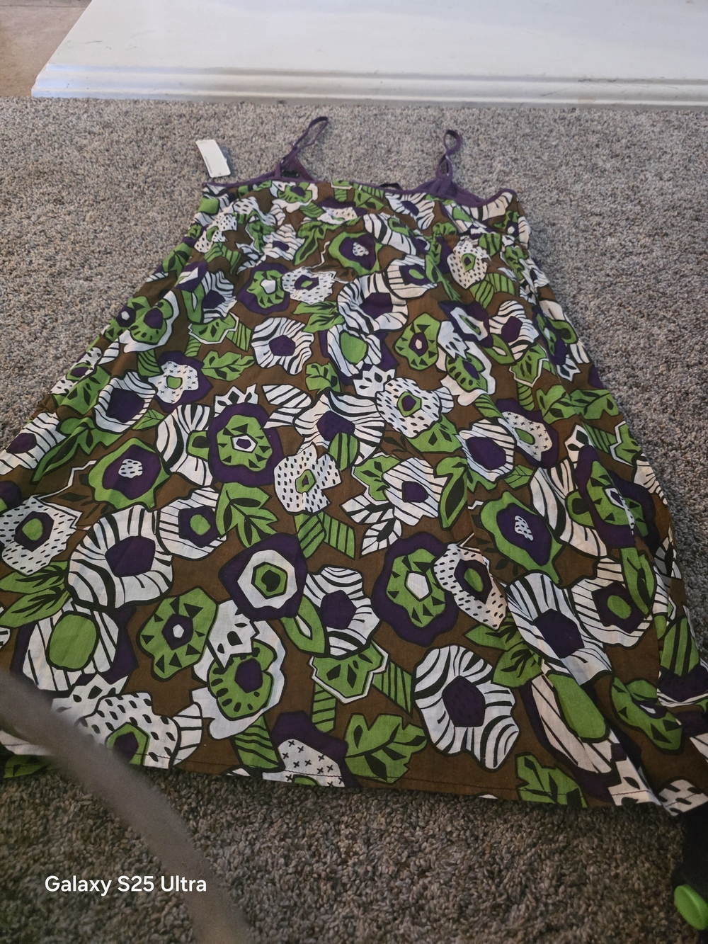 Lost Green, Purple & White Floral Casual Sundress